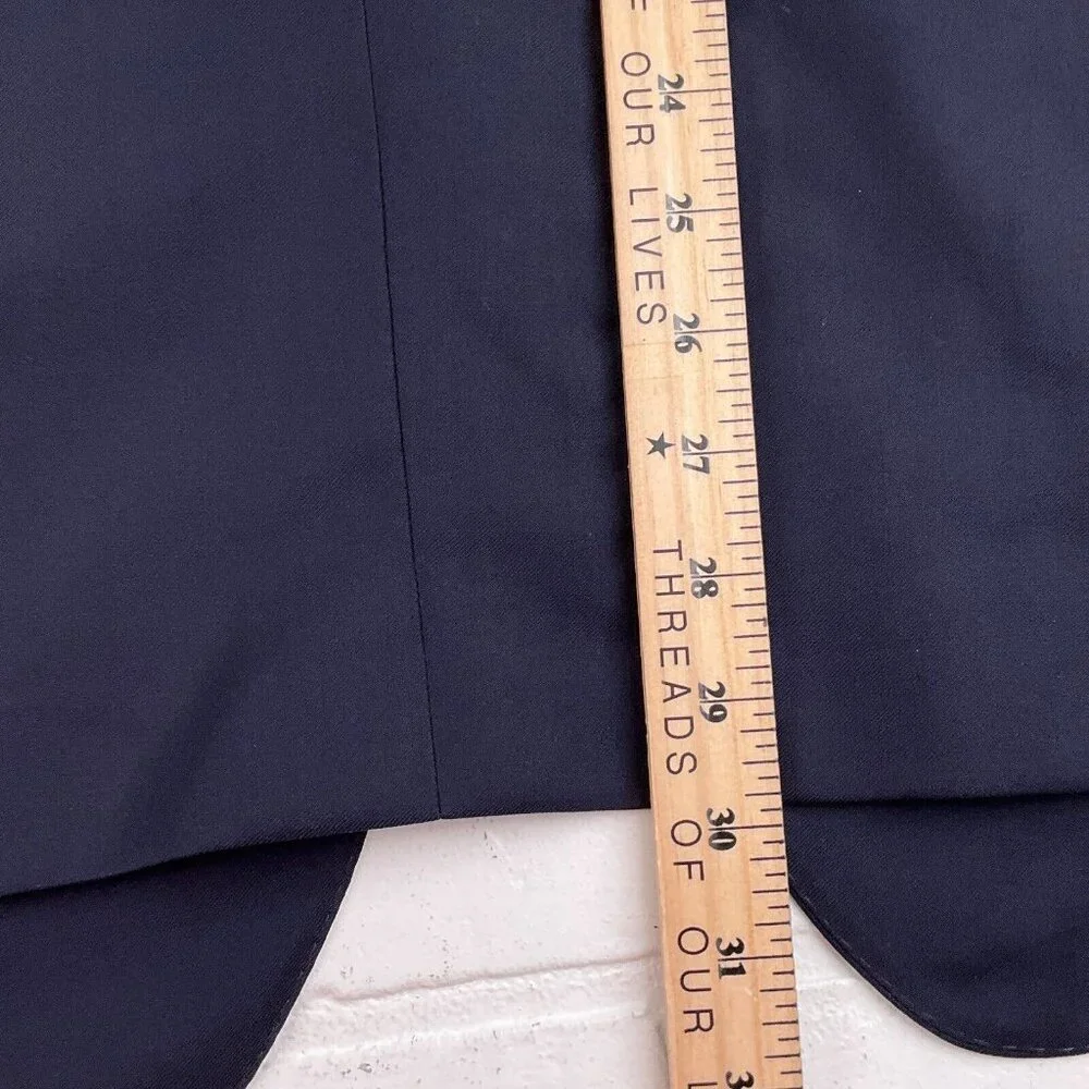 Samuelsohn Blazer Men 46R Blue‎ Surgeon Cuffs Colombo Icewool 150s Italy
